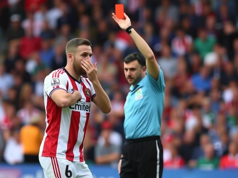 Jude Bellingham shown a red card during Real Madrid vs. Osasuna match